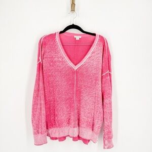 Sundance Pink V-Neck Sweater